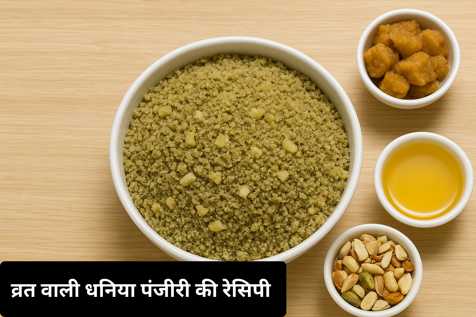 व्रत वाली धनिया पंजीरी की रेसिपी