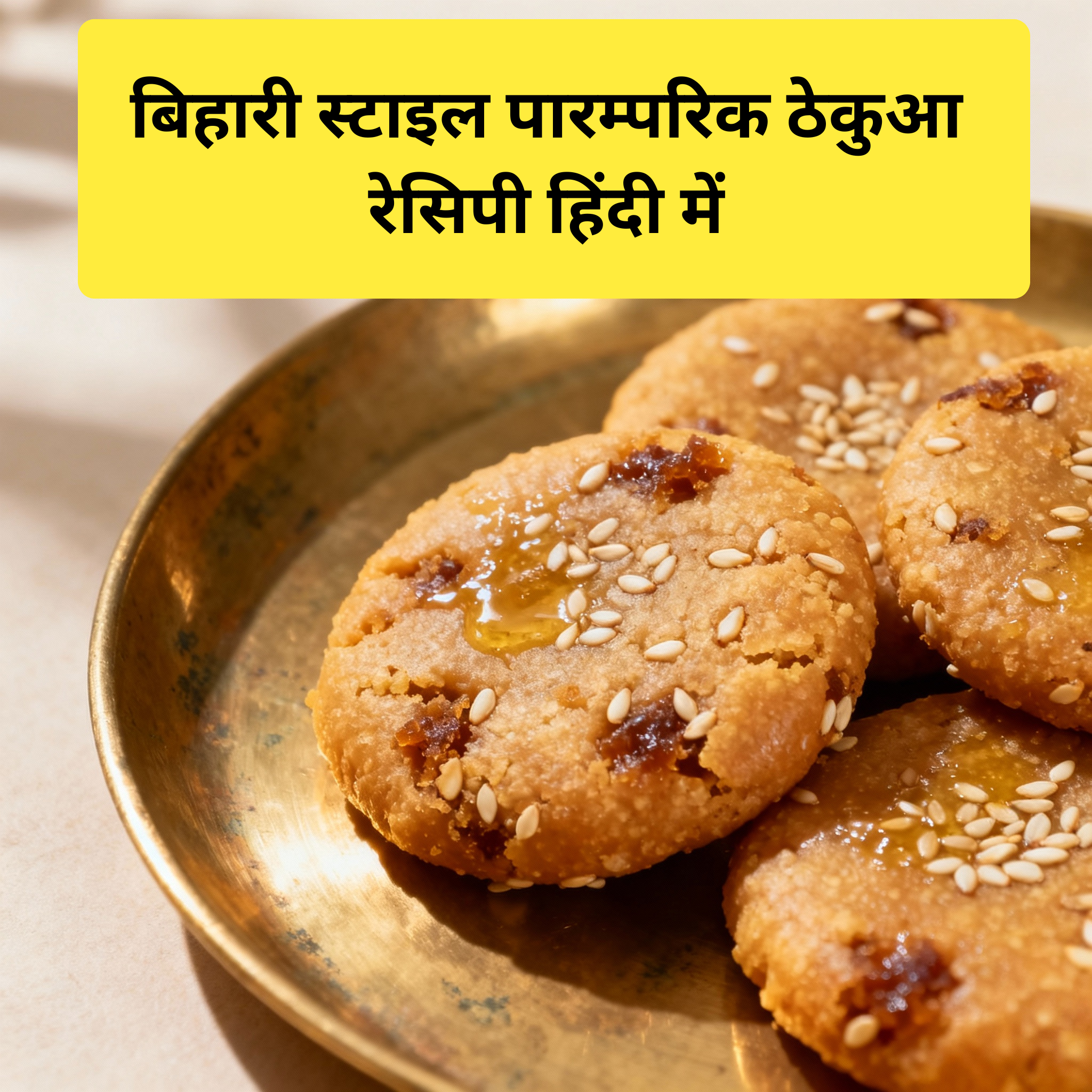 बिहारी स्टाइल पारम्परिक ठेकुआ रेसिपी हिंदी में : Thekua Recipe in Hindi